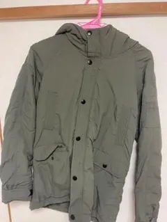 オリーブグリーン フード付き ナイロンジャケット