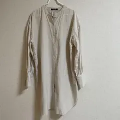 AS KNOW AS PINKY シャツワンピース バンドカラーシャツのサムネイル