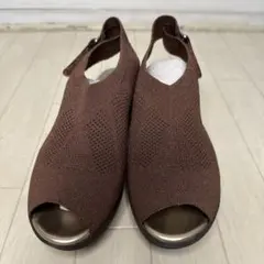 Fitfit ブラウン 厚底オープントゥサンダル　23.5cm