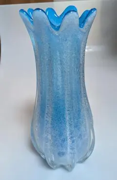 陶器 花瓶 フラワーベース 球体 ブルー系 - メルカリ