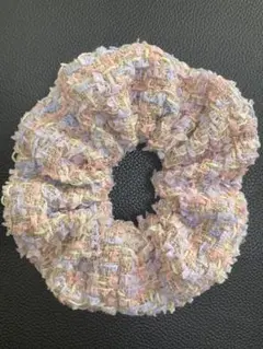 パステルミックスツイードシュシュ