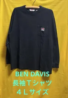 BEN DAVIS★長袖Ｔシャツ★黒★４Ｌサイズのサムネイル
