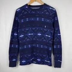 ポロ ラルフローレン ネイティブ柄 サーマル 長袖 Tシャツ ロンT S