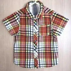 リバーシブル　半袖チェックシャツ