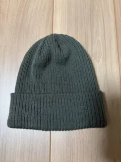 earth music&ecology ニット帽 ダークグリーン