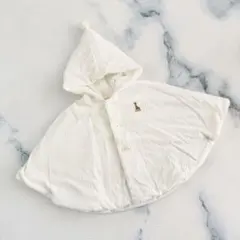 美品 ナルミヤ 白ポンチョ 日本製 センスオブワンダー 70-90