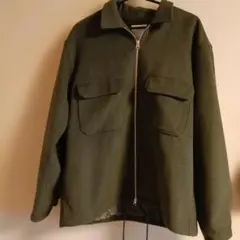 チヤオパニック、オリーブグリーン フルジツプジッパー付きチエスター コート