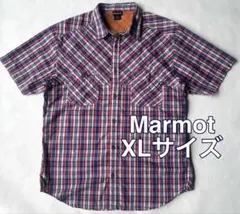 MARMOT DESCENTE製 半袖チェックシャツ XLサイズ 速乾通気性のサムネイル