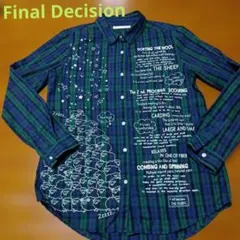 Final Decision チェック柄 長袖シャツ 羊プリント【M】のサムネイル