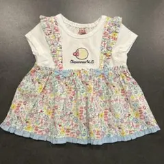 花柄Tシャツ 90cm アンパンマン 半袖 チュニック