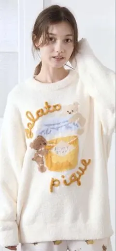 gelato pique クマとはちみつ刺繍パジャマ