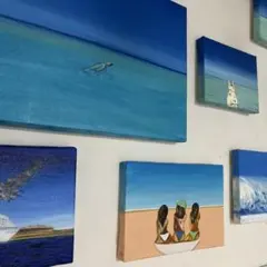 海の絵 ハワイ アート インテリア 絵 ロンハーマン 絵画 ルーカ 油絵