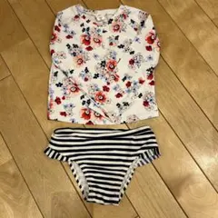 GAP 花柄水着セット 3歳用　セパレート　ラッシュ　女の子