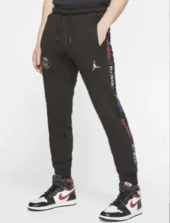 海外限定品 Jordan パリ・サンジェルマン スウェット ジョガーパンツ 黒