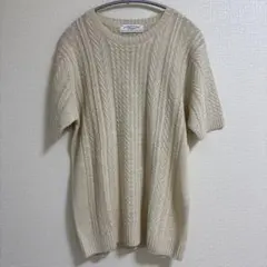 新品未使用 ニットTシャツ ベージュ メンズ レディース Mサイズのサムネイル