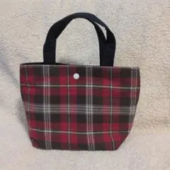 タータンチェック柄トートバッグ　ハンドメイド