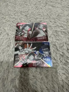 ワンピース　なか卯　メタリックカード　ルフィ シャンクス　サボ　エース