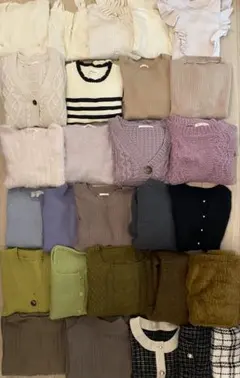 【オフィスカジュアル28点】秋冬ニット　ボトムスセット　まとめ売り