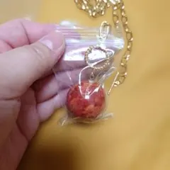 con affet♡大珠イソバナ珊瑚ロングペンダントネックレス♡新品未試着