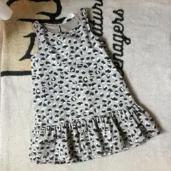 美品　《 H&M 》 キッズ服　100サイズ　ワンピース　豹柄　タンクトップ