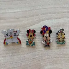 ミッキー ミニー ピンバッジ 4点セット