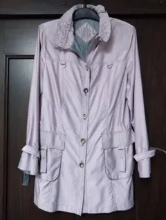 【香織】美品✨ 薄紫 フリル襟 スプリングコート
