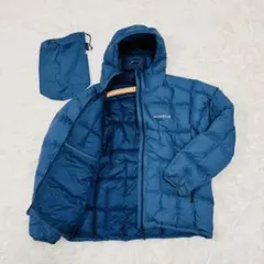 モンベル ネージュダウンパーカ L-R ブルー ゆったりサイズ 完売品