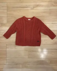 F.O.KIDS オレンジ ケーブルニットセーター