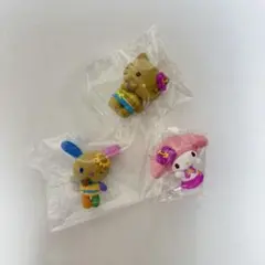 サンリオ みんなでバカンスフィギュア　キティ　ウサハナ　マイメロディ