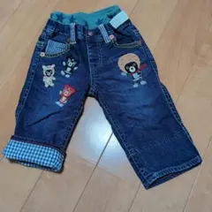 110cmDOUBLE.B キャラクター刺繍 ハーフパンツ