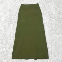 ROSIEE ロングスカート M カーキ タイト シンプル マキシ丈 無地のサムネイル