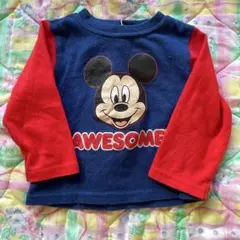 ミッキーマウス 長袖Tシャツ　6-9mos 70㎝
