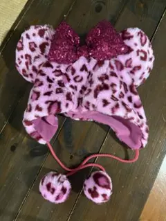 ディズニー ヒョウ柄　ミニー　ファンキャップ