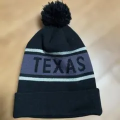 58〜60cm ポンポン付きニット帽 TEXAS STAR
