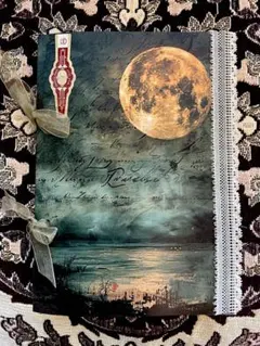 ❄︎ white❄︎ ジャンクジャーナル雑記帳　ファブリックジャーナル はぎれ活用】Junk Journal：憧れのヴィクトリア朝の服を布で再現