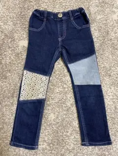 moujonjonデニム風切り替えパンツ 110