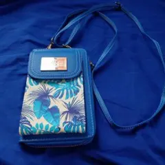 Aloha スマホショルダーバッグ ブルー ボタニカル柄のサムネイル