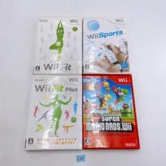 C15　24時間以内発送　ソフト清掃済　Wiiソフト4本セット　スポーツ　マリオ