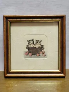 GINO中村 はいポ-ズ 猫 木版画 - メルカリ