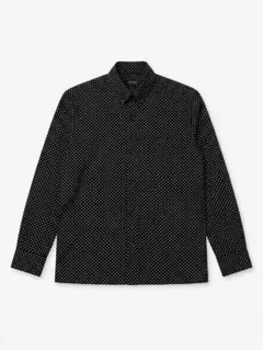 COMME CA ISM ドット柄 長袖シャツ ブラック Sサイズのサムネイル