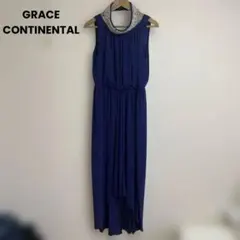 GRACE CONTINENTALパープル系ビジュー付き ハイローヘムドレスのサムネイル
