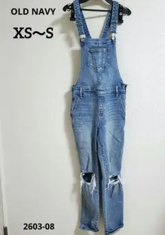 OLD NAVY【XS～S】デニムサロペット ダメージ加工