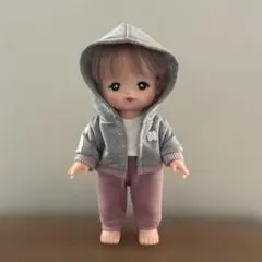 メルちゃん ◇スエット セットアップ ◇ ライトグレーxピンク