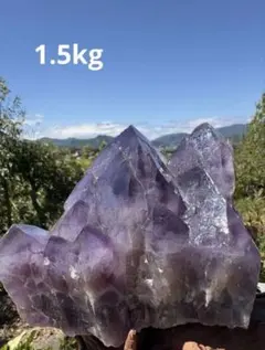❤️超希少 約1.4kg 逸品 城塞☆骸骨 紫鰐水晶 エレスチャルクォーツ