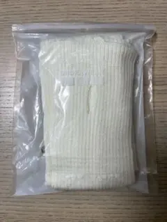 新品未使用！　リブ編み　ホワイト　アームウォーマー