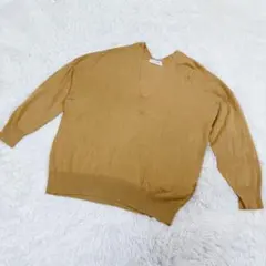 エニィファム any FAM Vネック ニット セーター F マスタードのサムネイル