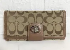 no24276 -G コーチ シグネチャー 折り畳み 長財布 ウォレット
