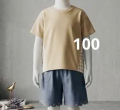 【未使用に近い】ギンガムチェック Tシャツ　女の子　男の子　アーベーベーのサムネイル