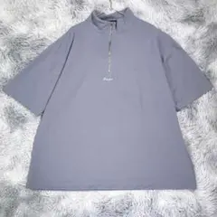 RAGEBLUE【M】ハーフジップアップTシャツ　ブルー　メンズ　春秋