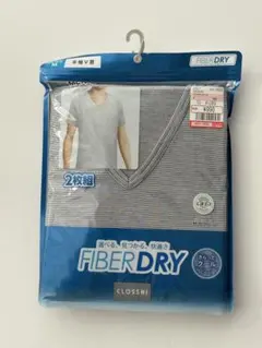 CLOSSHI FIBER DRY 半袖V首 2枚組 M